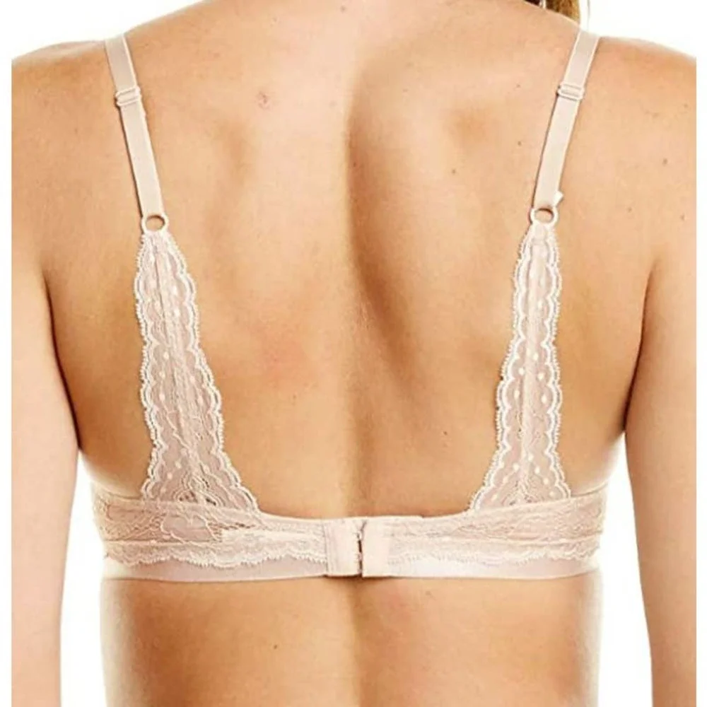 ON GOSSAMER Lace Back Plunge Bra NWOT‎ $46